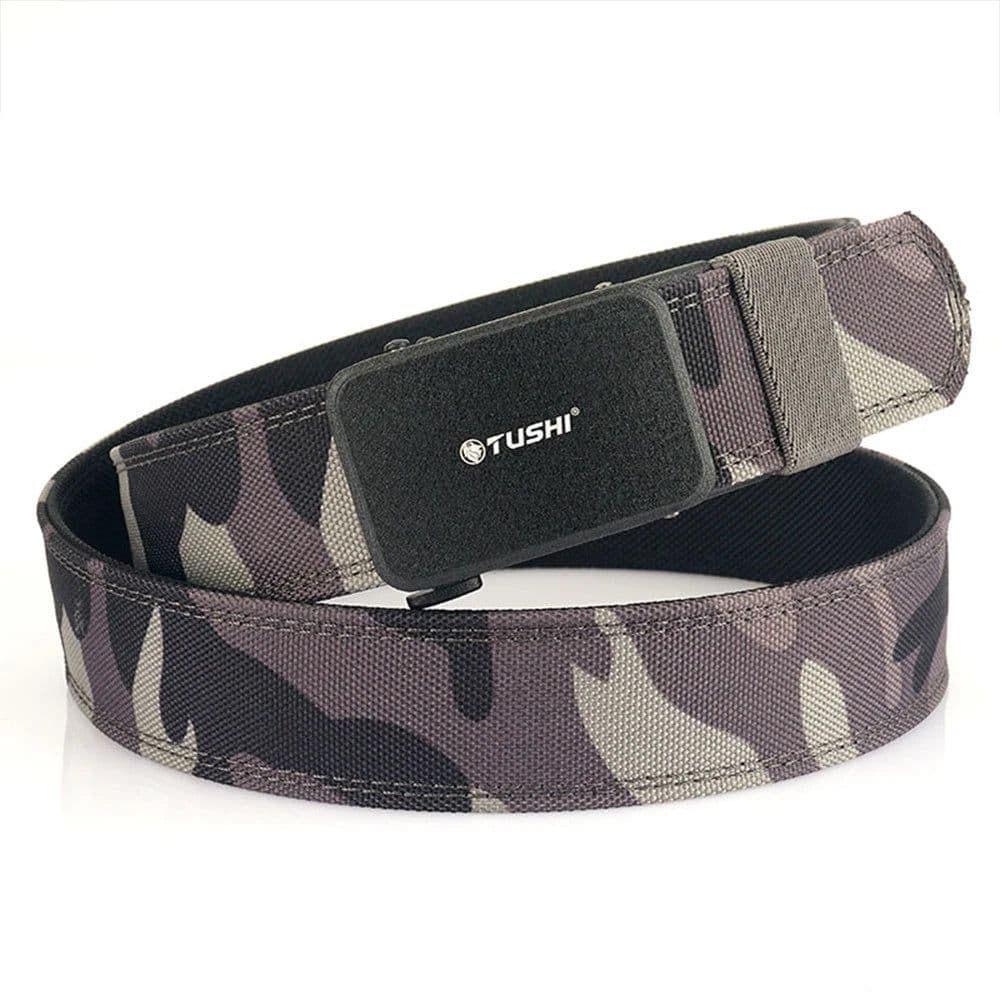 image-TUSHI belt men outdoor hunting metal tactical belt multi-function alloy buckle high quality Marine Corps canvas Hanging gun belt