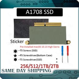 image-Used for MacBook Pro Retina 13.3" A1708 512GB 128GB 256GB 1TB PCI-E SSD 656-0042B 656-0072A 2016 2017 Year MLL42LL/A MPXQ2LL/A