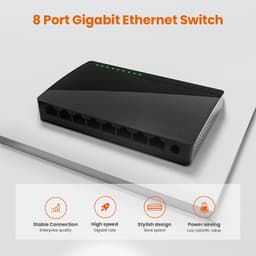 image-Tenda Gigabit ethernet Swicth 8ports internet Network Switch 10/100/1000Mbps 5ports Smart Switcher Fast Soho Switch