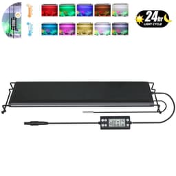 image-30-60cm Aquarium 24/7 Full Spectrum Lighting LED Light With Thermometer And Memory Function Fish Tank Plant Lamp IP68 100V-240V