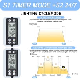image-30-60cm Aquarium 24/7 Full Spectrum Lighting LED Light With Thermometer And Memory Function Fish Tank Plant Lamp IP68 100V-240V
