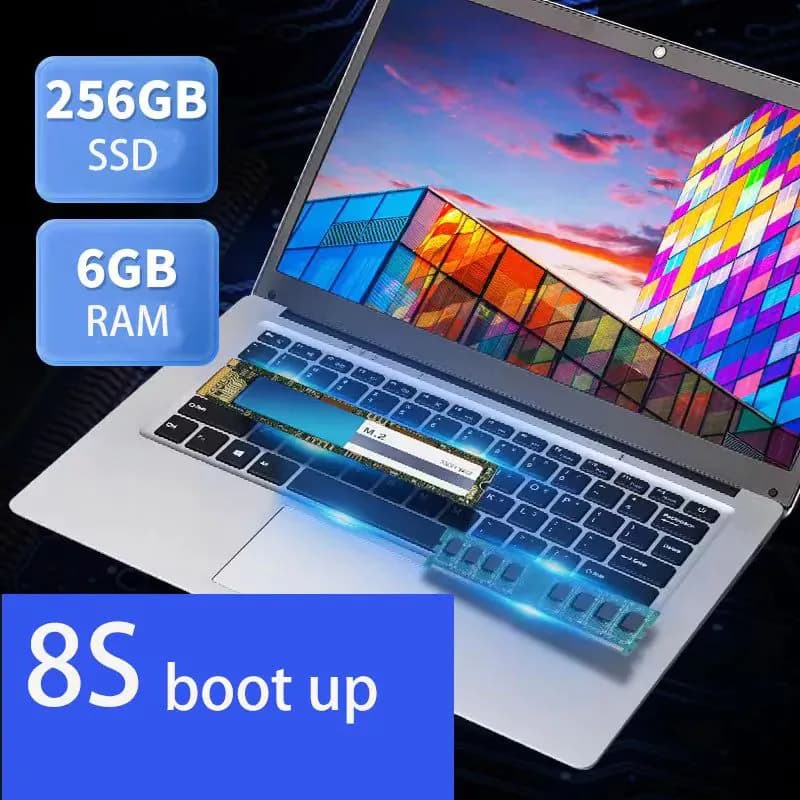 image-2022 New 14 inch Windows 10 Portable Laptop Computer for Office & School WiFi Bluetooth Camera USB 3.0 Gaming Netbook Laptops