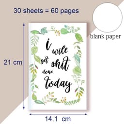 image-A5 Notebook Get Tour Shit Together UniqueFloral Cover Motivational Note Book Budget Checklist Journal Diary Inspiring Quote