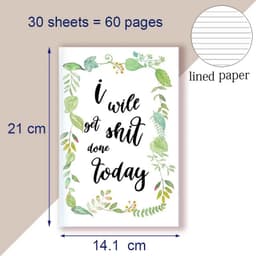 image-A5 Notebook Get Tour Shit Together UniqueFloral Cover Motivational Note Book Budget Checklist Journal Diary Inspiring Quote