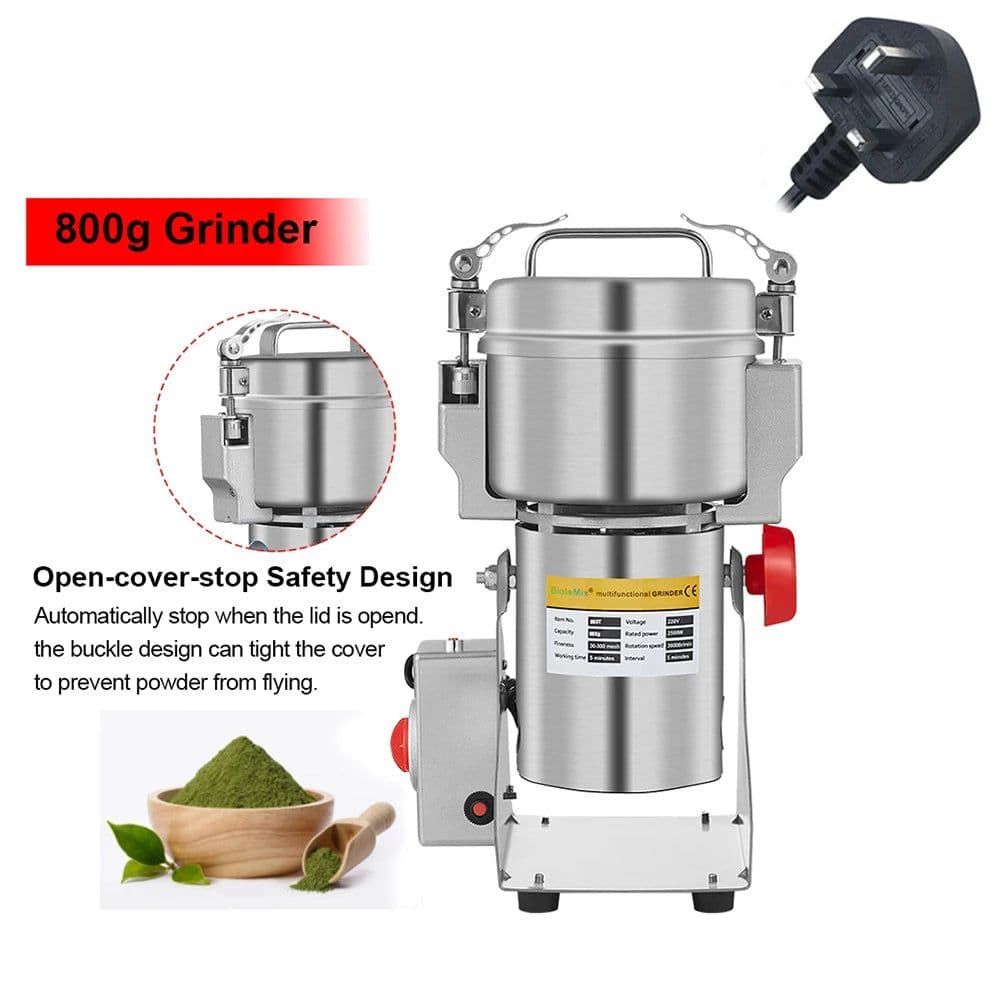 image-700g Swing Type Electric Grains Herbal Spices Powder,Dry Food Miller,High Speed,ELEKCHEF by Biolomix Display Coffee Grinder