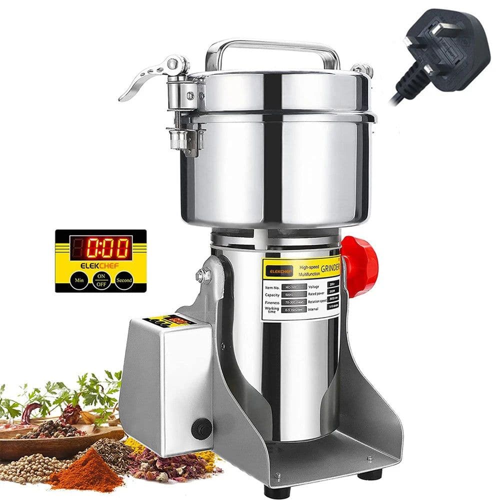 image-700g Swing Type Electric Grains Herbal Spices Powder,Dry Food Miller,High Speed,ELEKCHEF by Biolomix Display Coffee Grinder