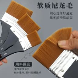 image-Ginflash 6styles Watercolor oil Art Paint Brush Nylon Hair painting art brush Easy To Clean wooden cleaning brush