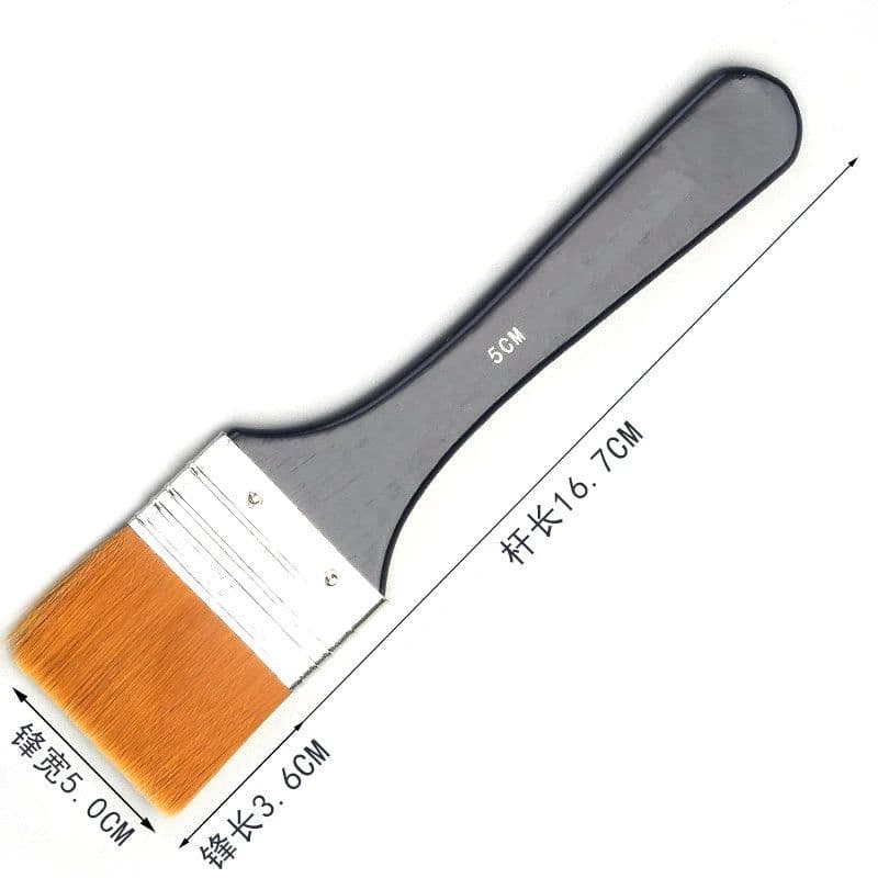 image-Ginflash 6styles Watercolor oil Art Paint Brush Nylon Hair painting art brush Easy To Clean wooden cleaning brush