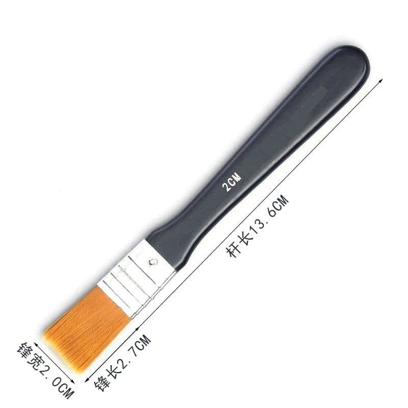 image-Ginflash 6styles Watercolor oil Art Paint Brush Nylon Hair painting art brush Easy To Clean wooden cleaning brush