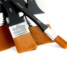 image-Ginflash 6styles Watercolor oil Art Paint Brush Nylon Hair painting art brush Easy To Clean wooden cleaning brush