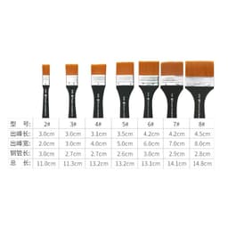 image-Ginflash 6styles Watercolor oil Art Paint Brush Nylon Hair painting art brush Easy To Clean wooden cleaning brush