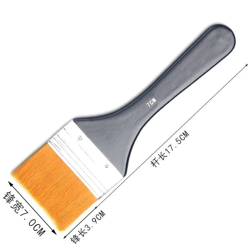 image-Ginflash 6styles Watercolor oil Art Paint Brush Nylon Hair painting art brush Easy To Clean wooden cleaning brush