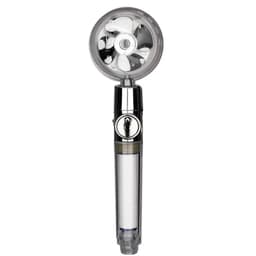 image-Turbo Propeller Water Saving Shower Head and Holder High Preassure Showerhead Rainfall with Fan Bathroom Accessories