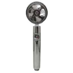 image-Turbo Propeller Water Saving Shower Head and Holder High Preassure Showerhead Rainfall with Fan Bathroom Accessories