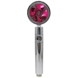 image-Turbo Propeller Water Saving Shower Head and Holder High Preassure Showerhead Rainfall with Fan Bathroom Accessories
