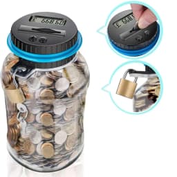 image-Piggy Bank Counter Coin Electronic Digital Lcd Counting Coin Money Saving Box Jar Coins Storage Box for Euro CHF Money