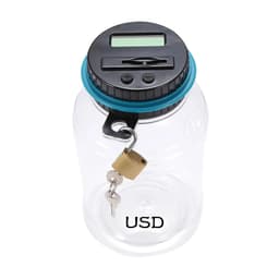 image-Piggy Bank Counter Coin Electronic Digital Lcd Counting Coin Money Saving Box Jar Coins Storage Box for Euro CHF Money