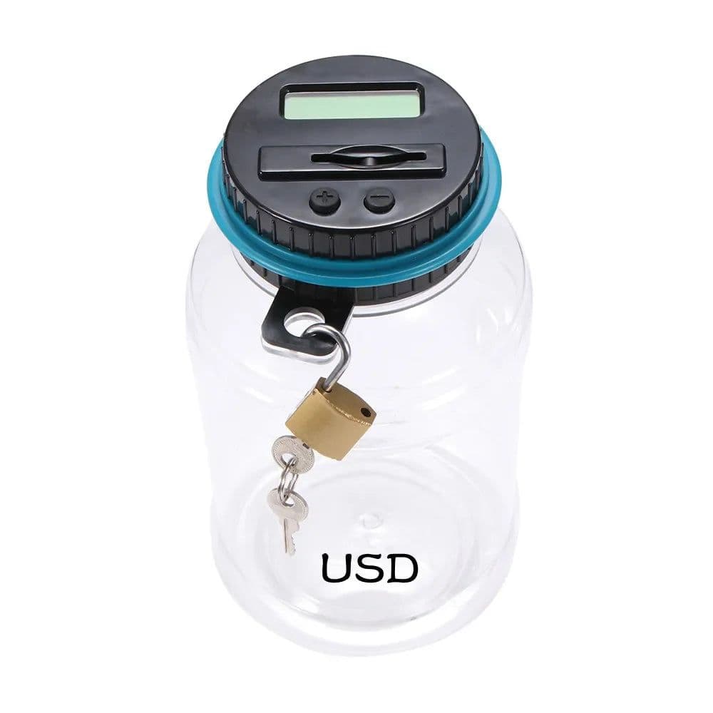 image-Piggy Bank Counter Coin Electronic Digital Lcd Counting Coin Money Saving Box Jar Coins Storage Box for Euro CHF Money