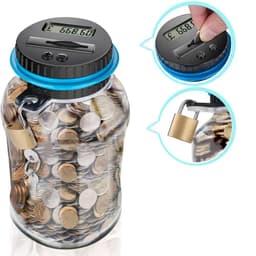image-Piggy Bank Counter Coin Electronic Digital Lcd Counting Coin Money Saving Box Jar Coins Storage Box for Euro CHF Money