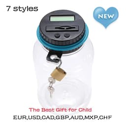 image-Piggy Bank Counter Coin Electronic Digital Lcd Counting Coin Money Saving Box Jar Coins Storage Box for Euro CHF Money