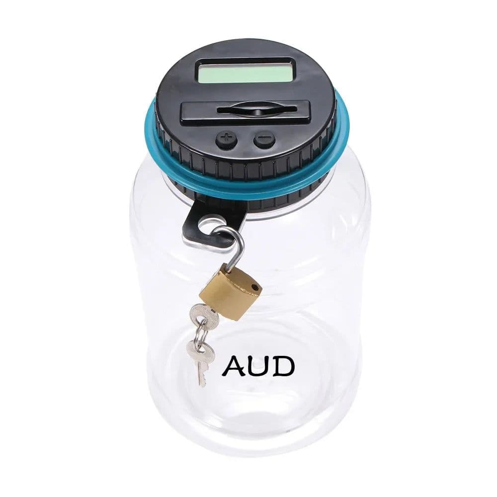 image-Piggy Bank Counter Coin Electronic Digital Lcd Counting Coin Money Saving Box Jar Coins Storage Box for Euro CHF Money