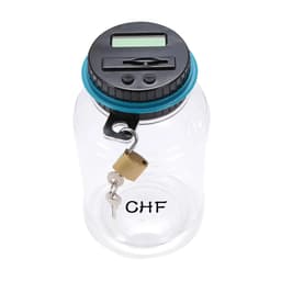 image-Piggy Bank Counter Coin Electronic Digital Lcd Counting Coin Money Saving Box Jar Coins Storage Box for Euro CHF Money