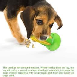 image-Pet Teething Toy for Aggressive Chewers Sounding Dog Chew Stick Corn Bite Resistant Pet Fun Squeak Toy Teething Cleaner Supplies