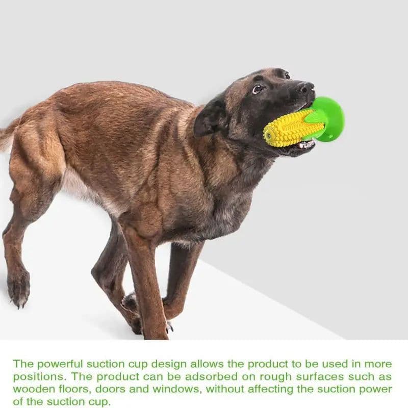 image-Pet Teething Toy for Aggressive Chewers Sounding Dog Chew Stick Corn Bite Resistant Pet Fun Squeak Toy Teething Cleaner Supplies