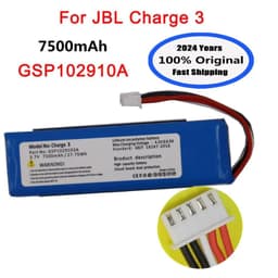 image-2024 Years 100% Original Speaker Replacement Battery For JBL Charge 3 Charge3 GSP102910A CS-JML330SL Player Loudspeaker Battery