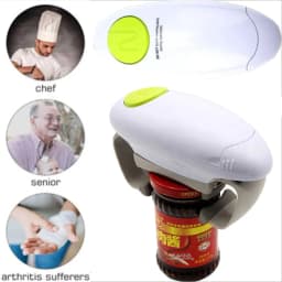 image-Automatic Electric Can Opener Beer Bottle Opener Handheld Safe Free Jar Can Tin Battery Operated Restaurant Kitchen Bar Tools