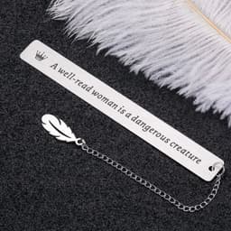 image-Book Label Retro Bookmark Stationery Leaf Pendant Page Mark Inspirational Rectangular Metal Bookmark Reading Accessories