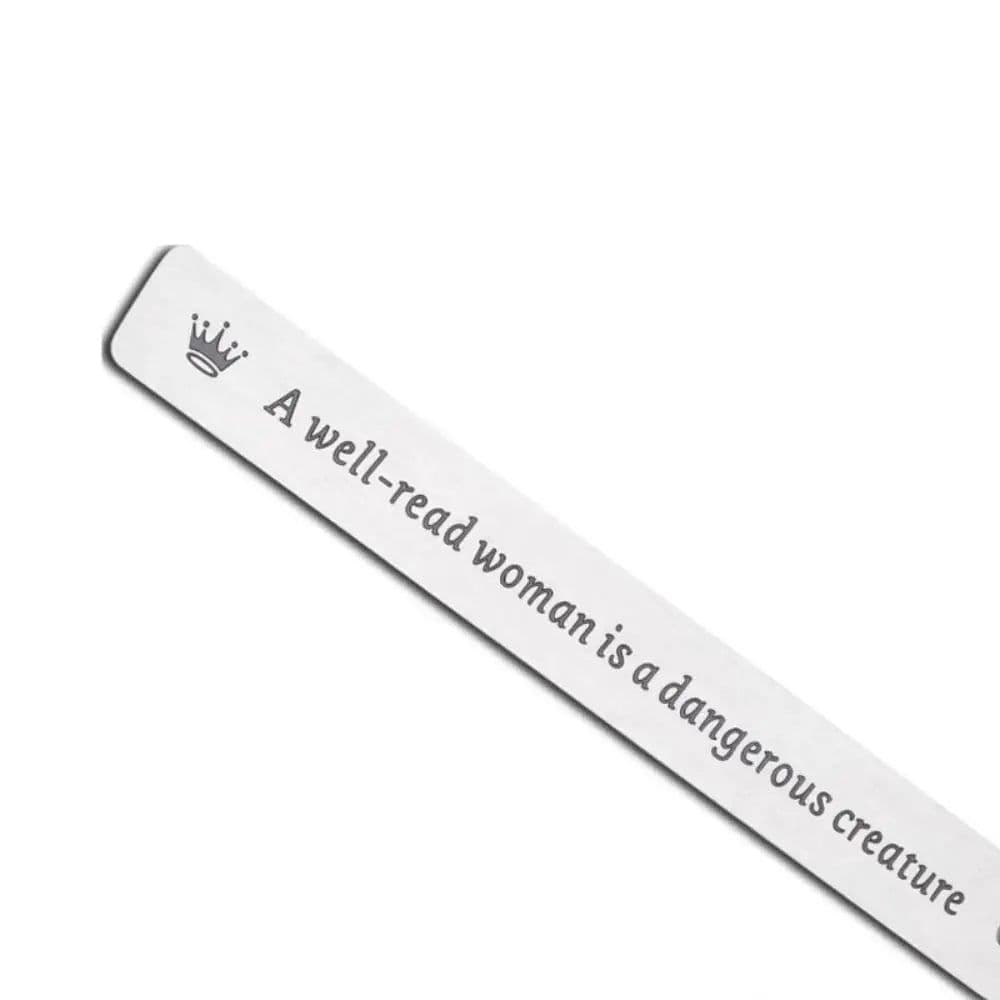 image-Book Label Retro Bookmark Stationery Leaf Pendant Page Mark Inspirational Rectangular Metal Bookmark Reading Accessories
