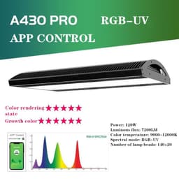 image-WEEK AQUA A430 Pro 120W Full Spectrum Aquarium Led Light APP Control Aquatic Aquascaping Aquarium Lamp Lighting Fish Tankaquário