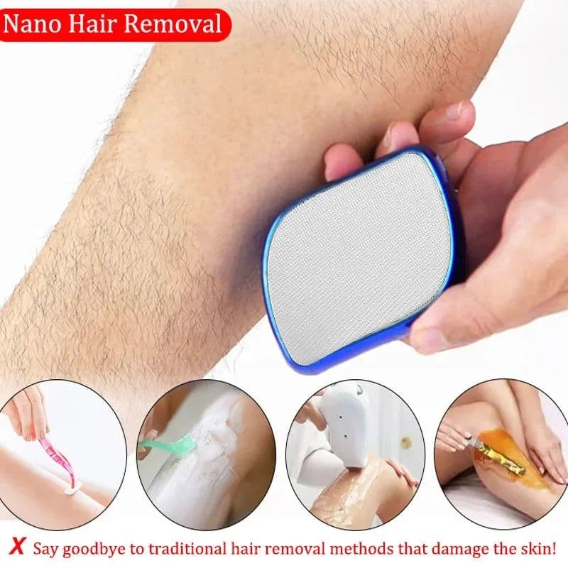 image-Nano Crystal Epilator Stone Physical Hair Remover Eraser Painless Epilator Depilatory Gum Ladies Women Man Can Washable Clean