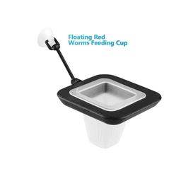 image-1pc Plastic Automatic Feeder With Suction Cup For Aquarium Red Worm Feeding Fish Tank Cone Live Food Tapered Hopper Basket New