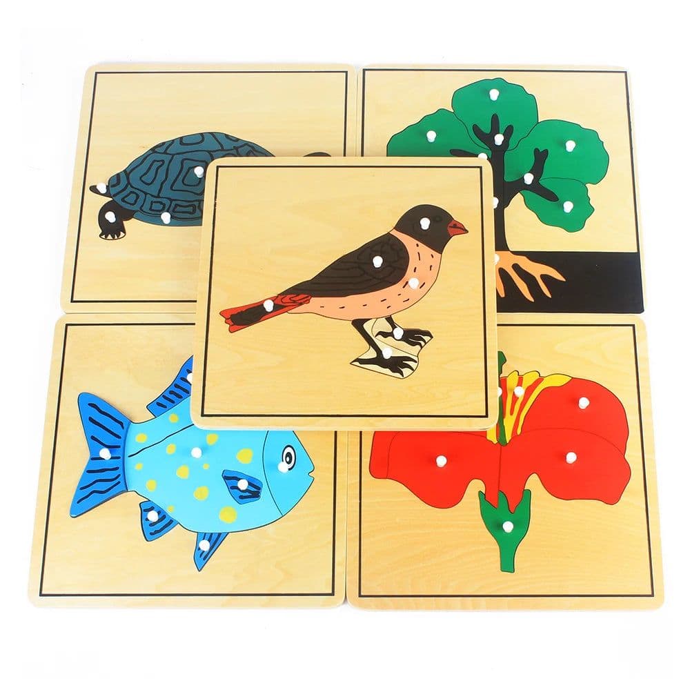 image-Baby Toy Kids Montessori Flower/Plant/AnimalsPuzzle for Children Wood for Early Childhood Education Preschool Training Learning