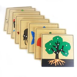 image-Baby Toy Kids Montessori Flower/Plant/AnimalsPuzzle for Children Wood for Early Childhood Education Preschool Training Learning