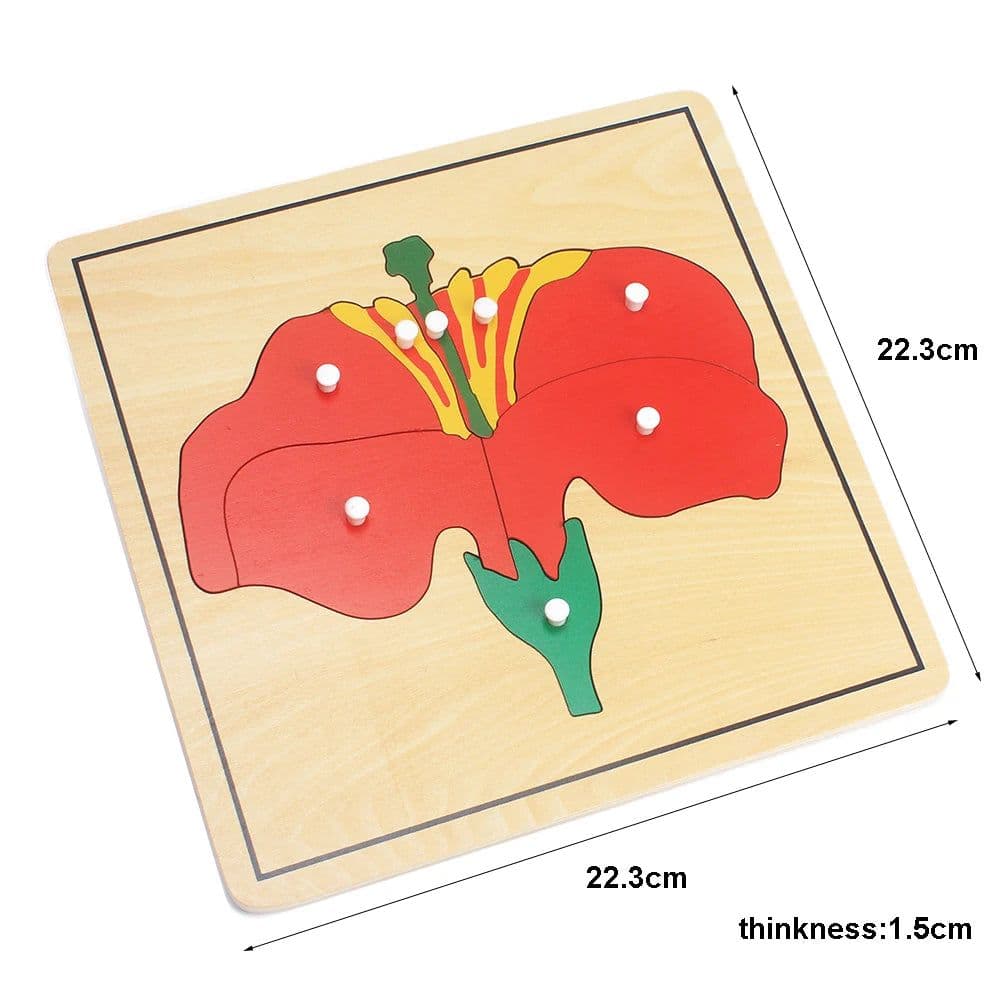 image-Baby Toy Kids Montessori Flower/Plant/AnimalsPuzzle for Children Wood for Early Childhood Education Preschool Training Learning