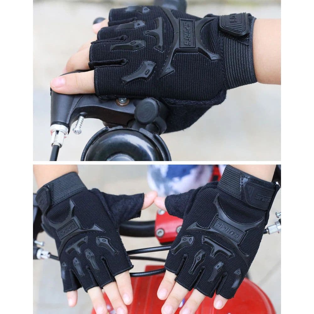 image-1Pair Kids Sport Gloves,Half Finger Gloves Kids Boys Girls Cycling Gloves,Kids Fishing Gloves for Cycling Fishing Outdoor Sports