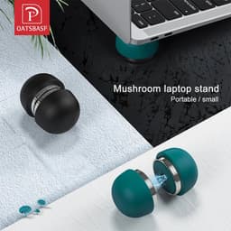image-Oatsbasf Laptop Stand Notebook Accessories Laptop Mushroom Holder Foldable Mini Cooler Stand for Macbook Pro Air Support Bracket