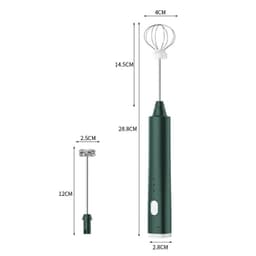 image-1 PCS USB Rechargeable Handheld Egg Beater 3 Speeds Electric Milk Frother Foam Maker Mixer Coffee Drink Frothing Wand Foamer