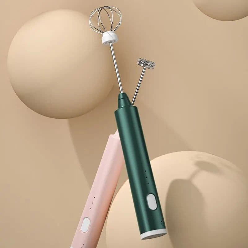 image-1 PCS USB Rechargeable Handheld Egg Beater 3 Speeds Electric Milk Frother Foam Maker Mixer Coffee Drink Frothing Wand Foamer