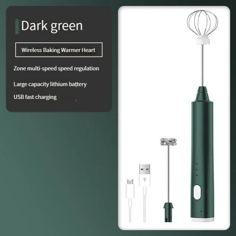 image-1 PCS USB Rechargeable Handheld Egg Beater 3 Speeds Electric Milk Frother Foam Maker Mixer Coffee Drink Frothing Wand Foamer