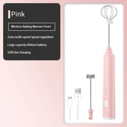 image-1 PCS USB Rechargeable Handheld Egg Beater 3 Speeds Electric Milk Frother Foam Maker Mixer Coffee Drink Frothing Wand Foamer