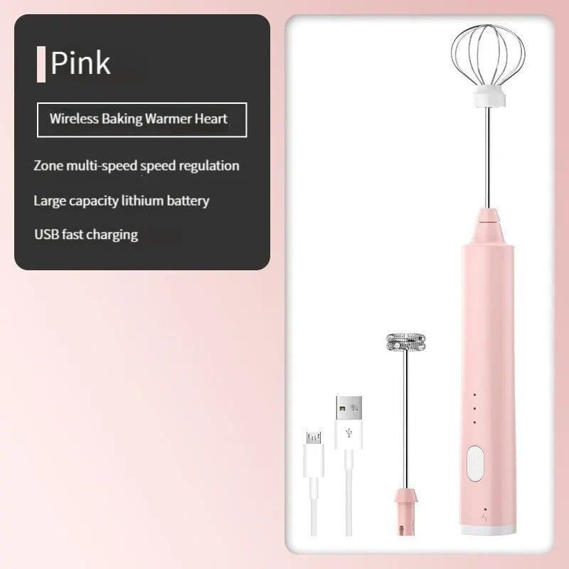 image-1 PCS USB Rechargeable Handheld Egg Beater 3 Speeds Electric Milk Frother Foam Maker Mixer Coffee Drink Frothing Wand Foamer