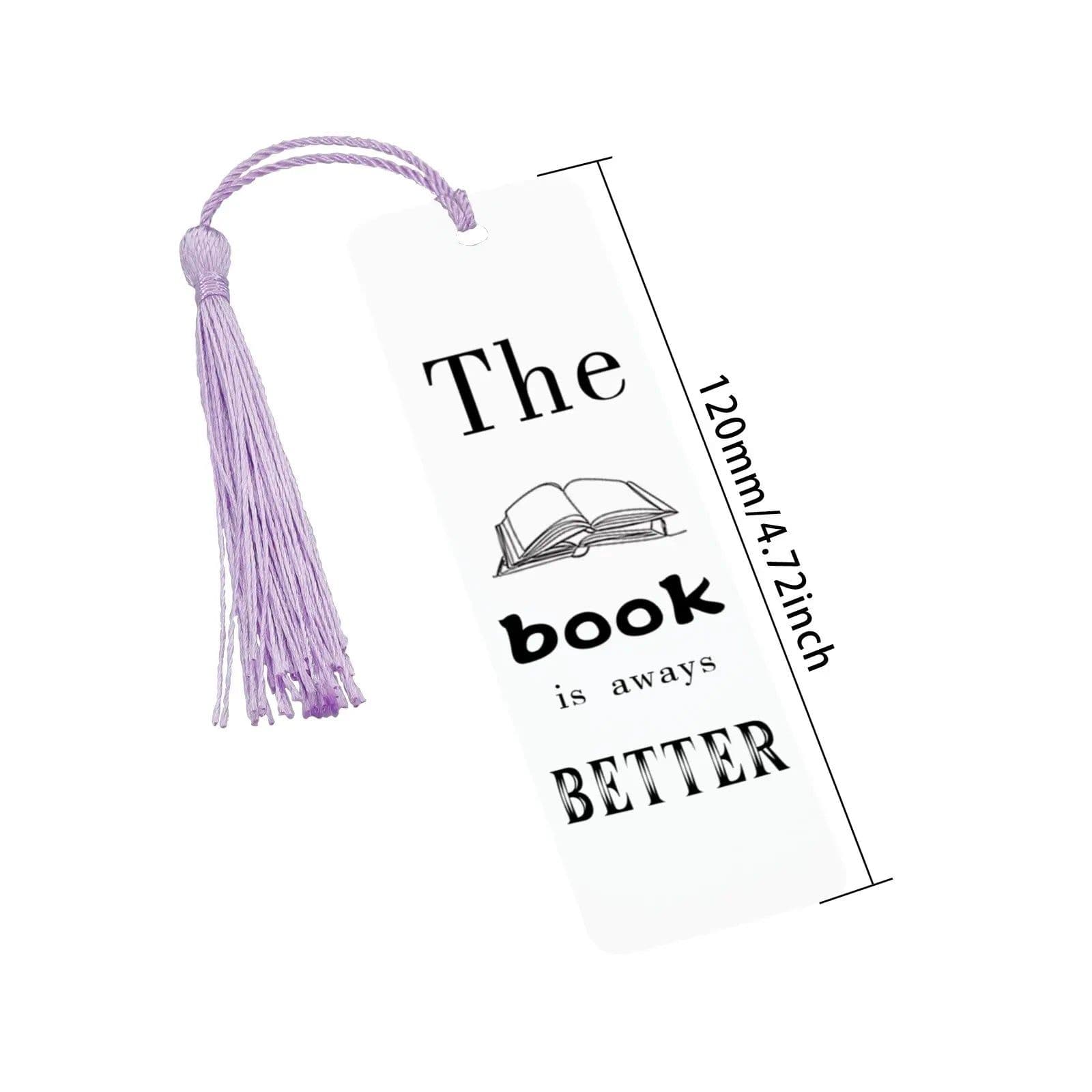image-Personalized Acrylic Book Marks for Son Daughter Birthday Bookmarks Gift for Book Lovers with Tassel Inspirational Bookmarks