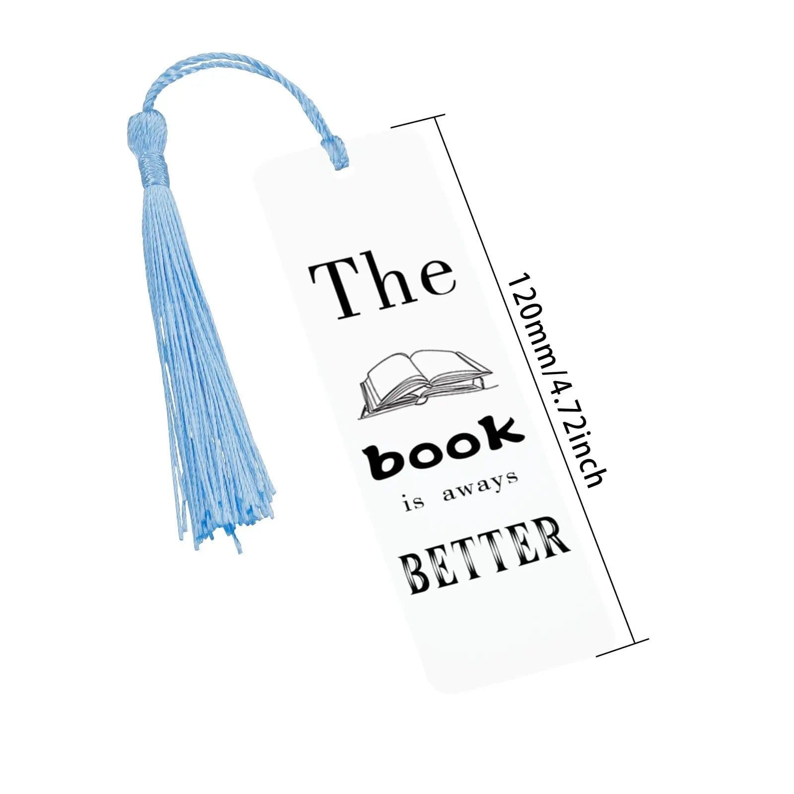 image-Personalized Acrylic Book Marks for Son Daughter Birthday Bookmarks Gift for Book Lovers with Tassel Inspirational Bookmarks