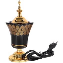 image-Electric Ceramic Incense Burner Arabia Charcoal Bakhoor Censer Middle East Sandalwood Fragrance Stove Home Decoration US/EU Plug