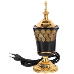 image-Electric Ceramic Incense Burner Arabia Charcoal Bakhoor Censer Middle East Sandalwood Fragrance Stove Home Decoration US/EU Plug