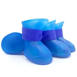 image-Soft Silicone Pet Rain Shoes Anti-slip Wear-resistant Dog Rain Boots Jelly-coloured Golden Pet Outdoor Waterproof Shoes